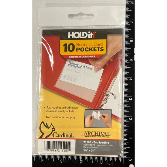 Holdit! 10 Business Card Pockets Binder Accessories 21500 - Picture 3 of 3